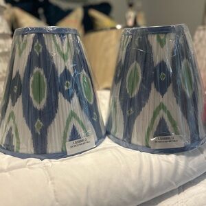 Ballard Designs Lydia Ikat Pleated Buffet Lampshade Set of 2